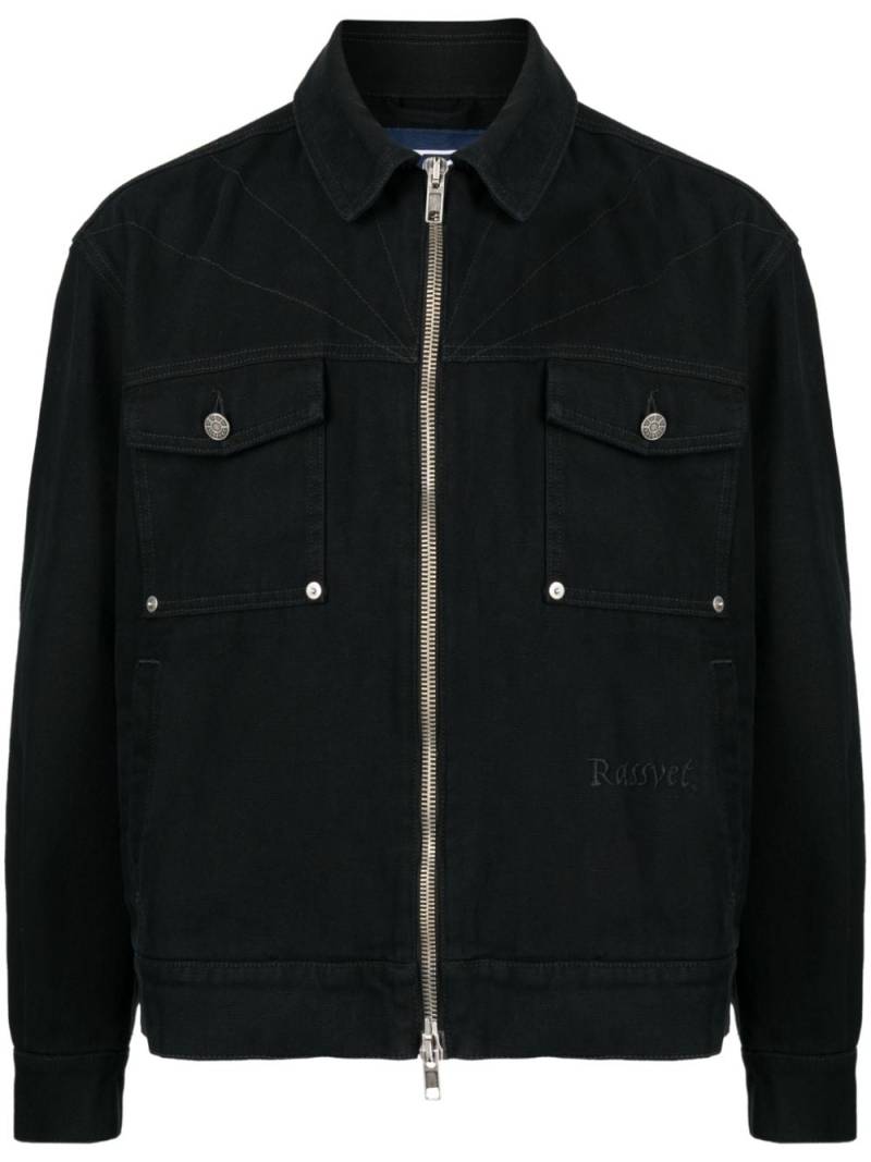 RASSVET logo-embroidered cotton jacket - Black von RASSVET