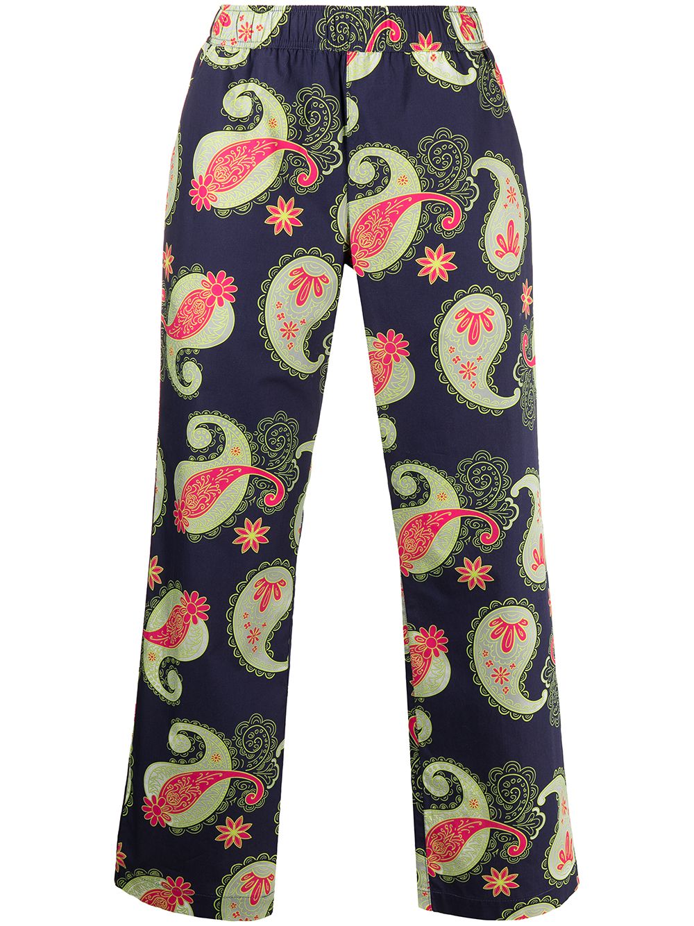 RASSVET paisley print straight trousers - Blue von RASSVET