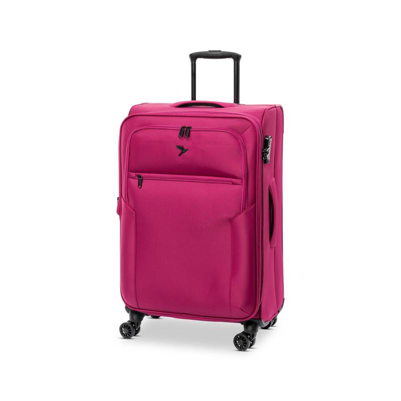 Weichschalenkoffer, Spinner Unisex Pink 68cm von PACK EASY