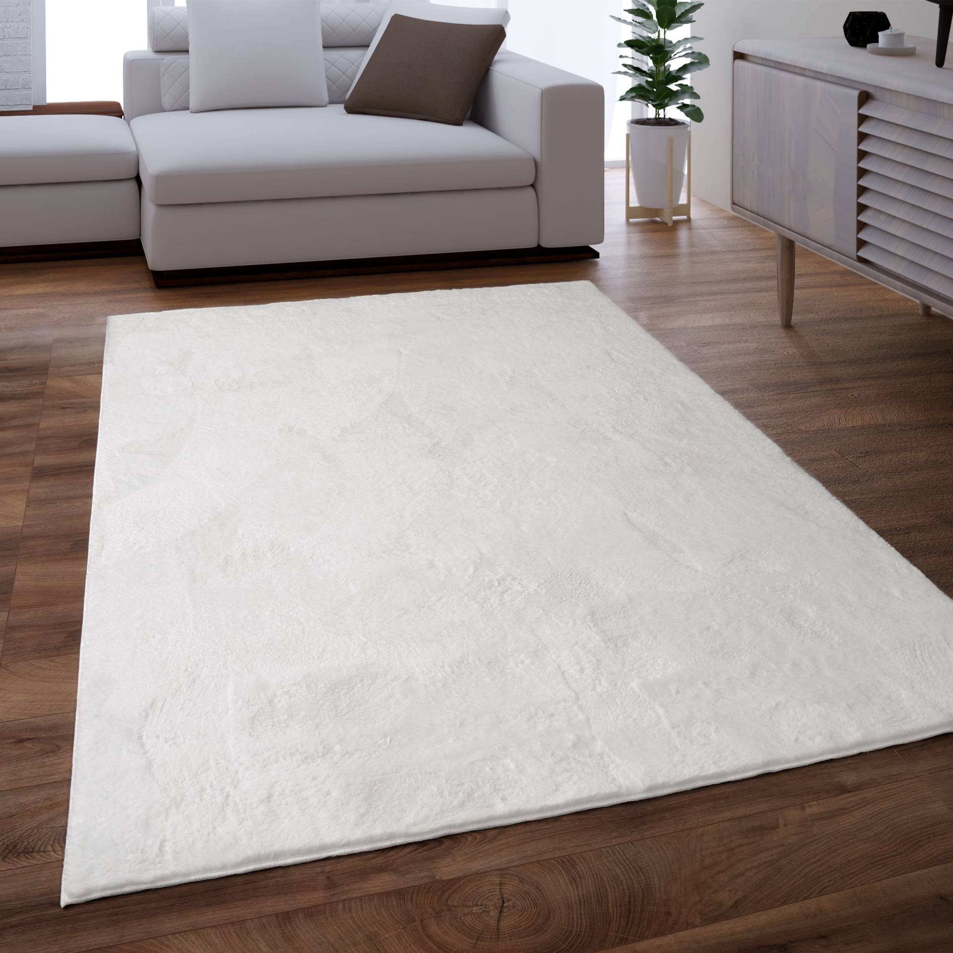 Paco Home Fellteppich »Kunstfell Soft 380«, rechteckig, 14 mm Höhe, Langflor, Kuschelteppich - besonders weich, Uni-Farben von PACO HOME