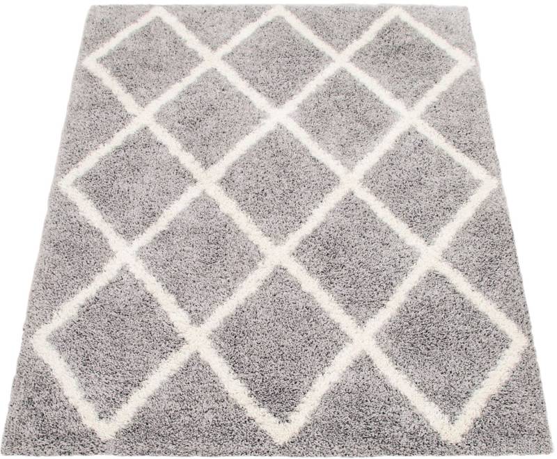 Paco Home Hochflor-Teppich »Arezzo 681«, rechteckig, 49 mm Höhe, modernes Rauten Design, sehr weicher Flor von PACO HOME