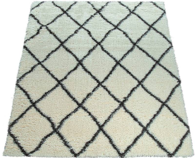 Paco Home Hochflor-Teppich »Maghreb 075«, rechteckig, 54 mm Höhe, Rauten Muster, Scandi Design, weich und flauschig von PACO HOME