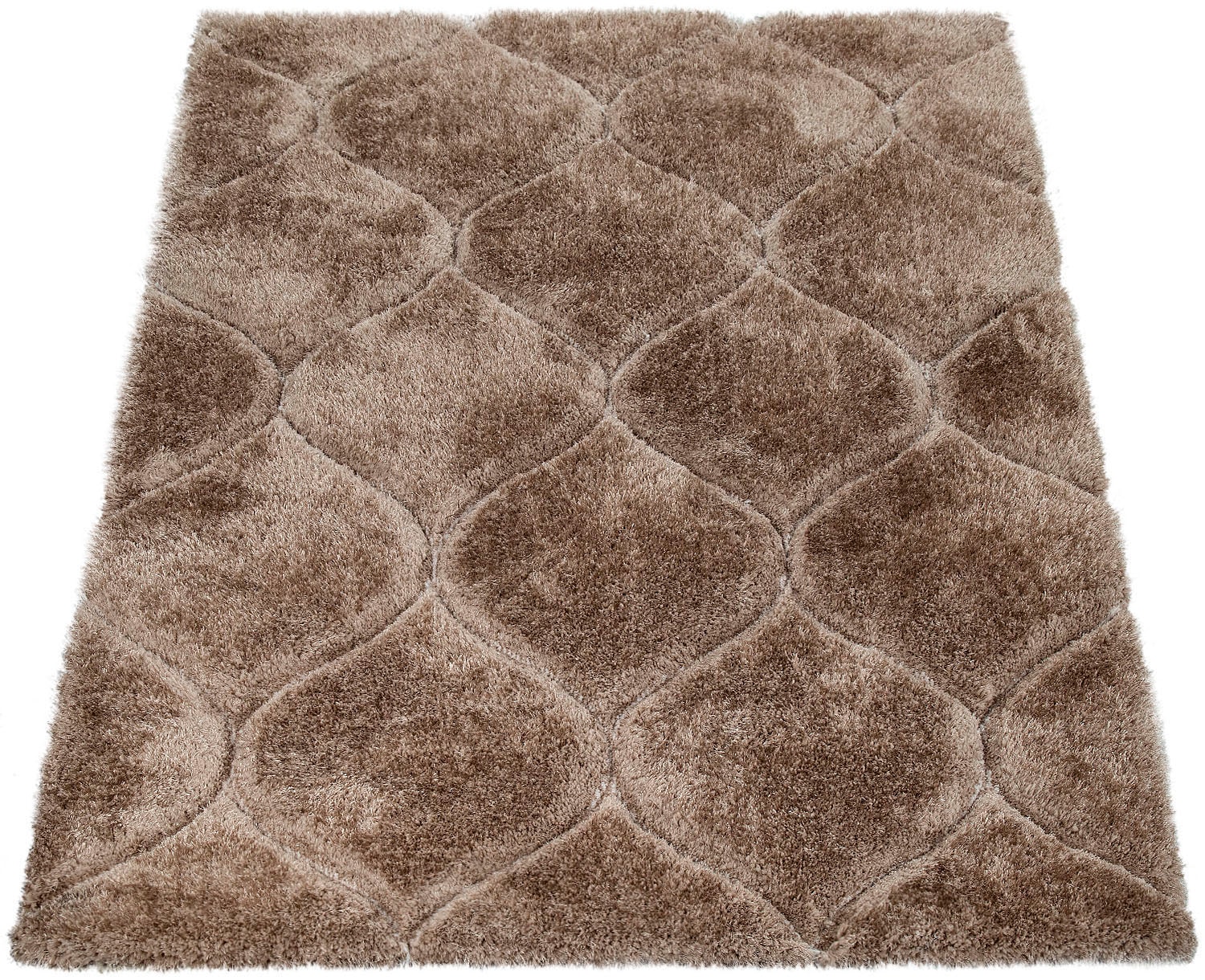 Paco Home Hochflor-Teppich »Palma 333«, rechteckig, Hochflor-Shaggy, Ornamente, Effektgarn für leichten Glanz, 3D-Design von PACO HOME