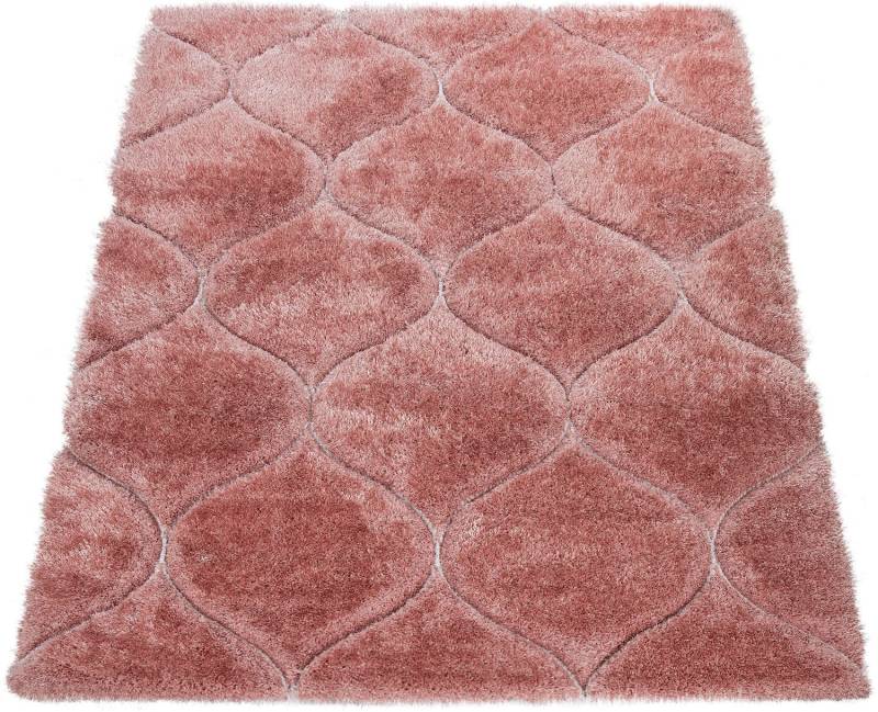 Paco Home Hochflor-Teppich »Palma 333«, rechteckig, 44 mm Höhe, Hochflor-Shaggy, Ornamente, Effektgarn für leichten Glanz, 3D-Design von PACO HOME