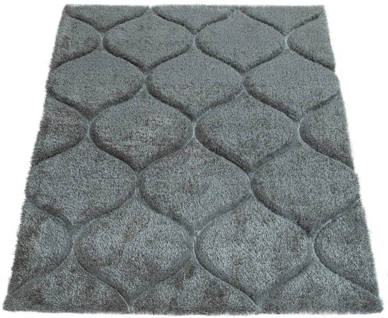 Paco Home Hochflor-Teppich »Palma 333«, rechteckig, 44 mm Höhe, Hochflor-Shaggy, Ornamente, Effektgarn für leichten Glanz, 3D-Design von PACO HOME