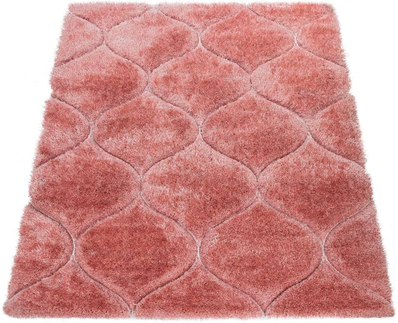 Paco Home Hochflor-Teppich »Palma 333«, rechteckig, Hochflor-Shaggy, Ornamente, Effektgarn für leichten Glanz, 3D-Design von PACO HOME