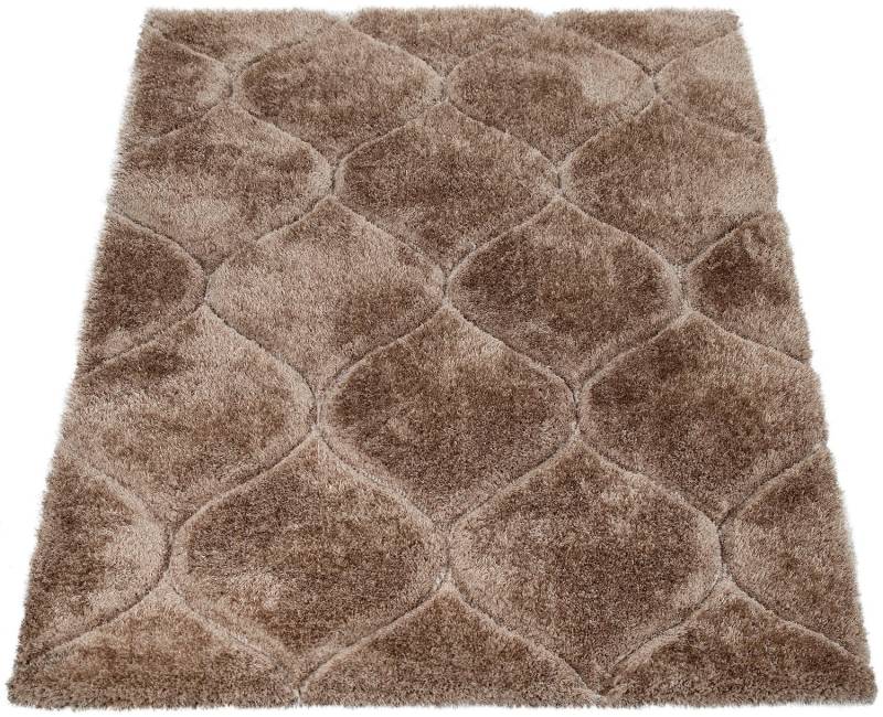 Paco Home Hochflor-Teppich »Palma 333«, rechteckig, 44 mm Höhe, Hochflor-Shaggy, Ornamente, Effektgarn für leichten Glanz, 3D-Design von PACO HOME