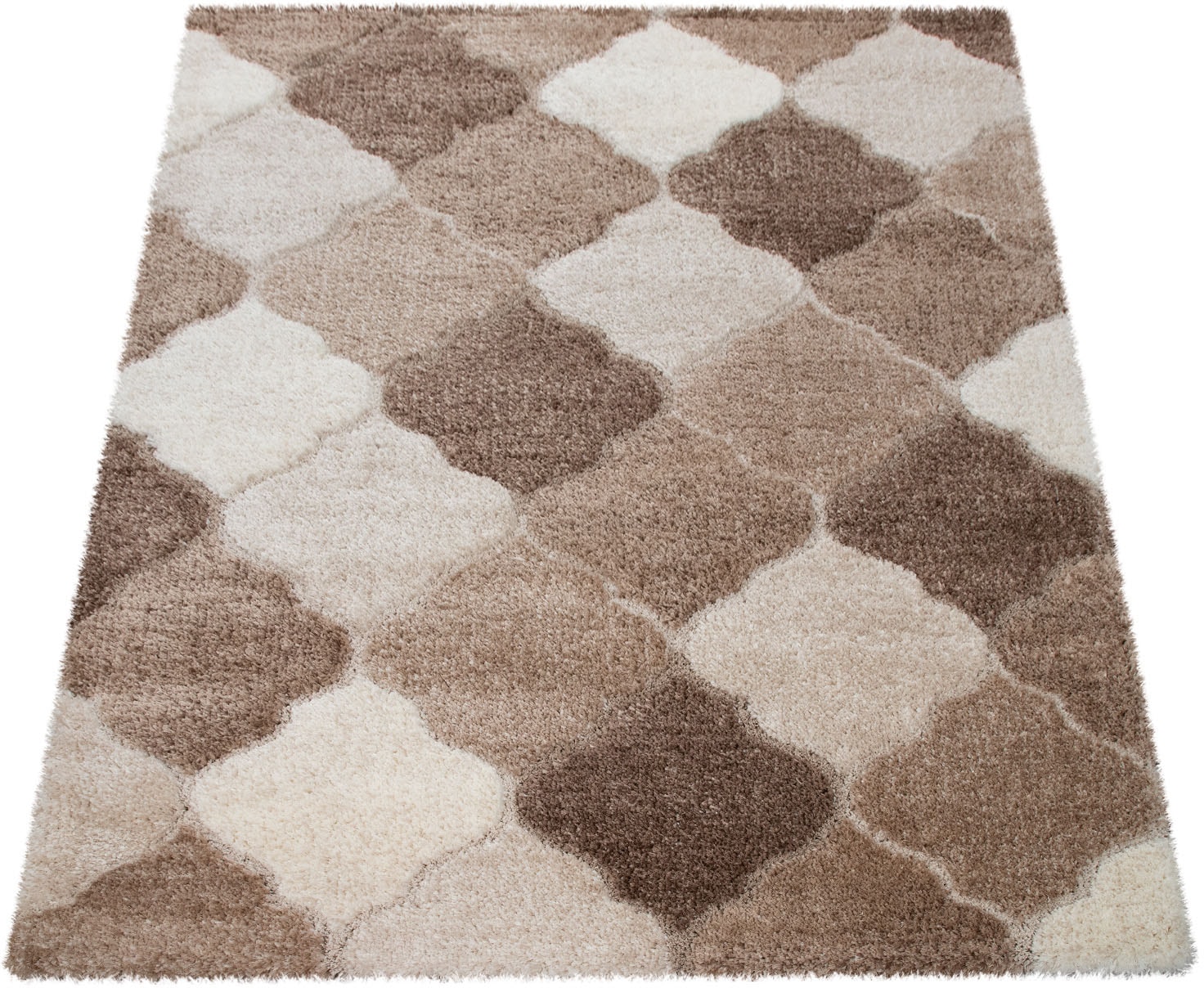 Paco Home Hochflor-Teppich »Ponto 828«, rechteckig, 44 mm Höhe, Ornamente, weich und flauschig, ideal im Wohnzimmer & Schlafzimmer von PACO HOME