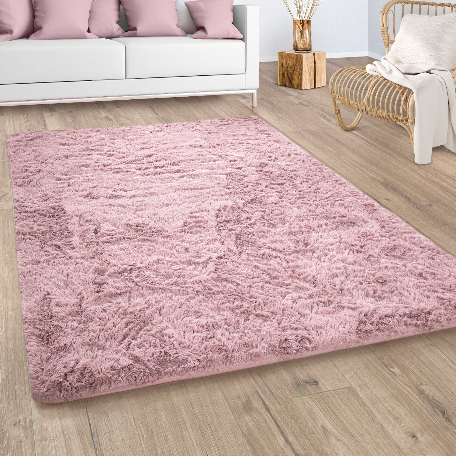 Paco Home Hochflor-Teppich »Silky 591«, rechteckig, Uni-Farben, besonders weich und kuschelig von PACO HOME