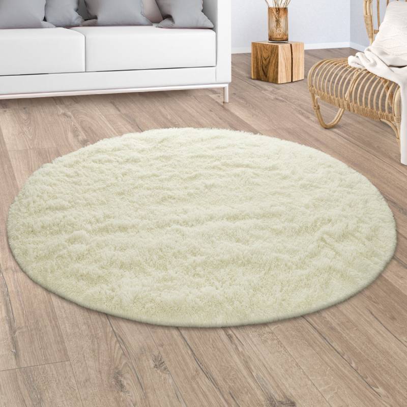 Paco Home Hochflor-Teppich »Silky 591«, rund, 37 mm Höhe, Uni Farben, besonders weich und kuschelig von PACO HOME