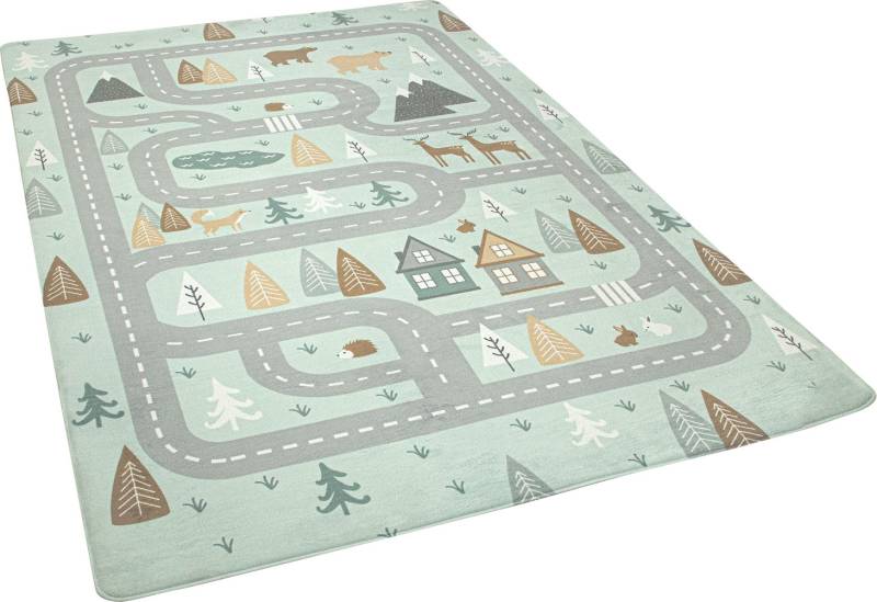 Paco Home Kinderteppich »Chicos 550«, rechteckig, 2 mm Höhe, Flachgewebe, Strassen-Spiel-Teppich, Kinderzimmer von PACO HOME