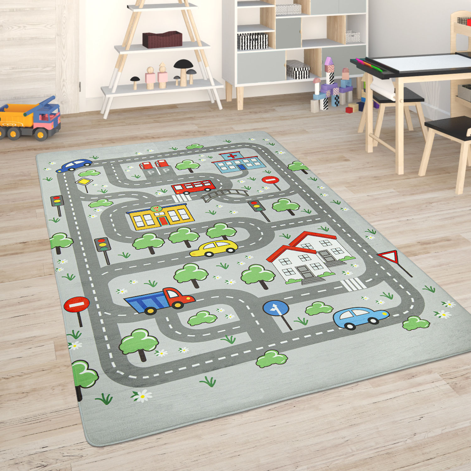 Paco Home Kinderteppich »Chicos 559«, rechteckig, Flachgewebe, Strassen-Spiel-Teppich, Kinderzimmer von PACO HOME