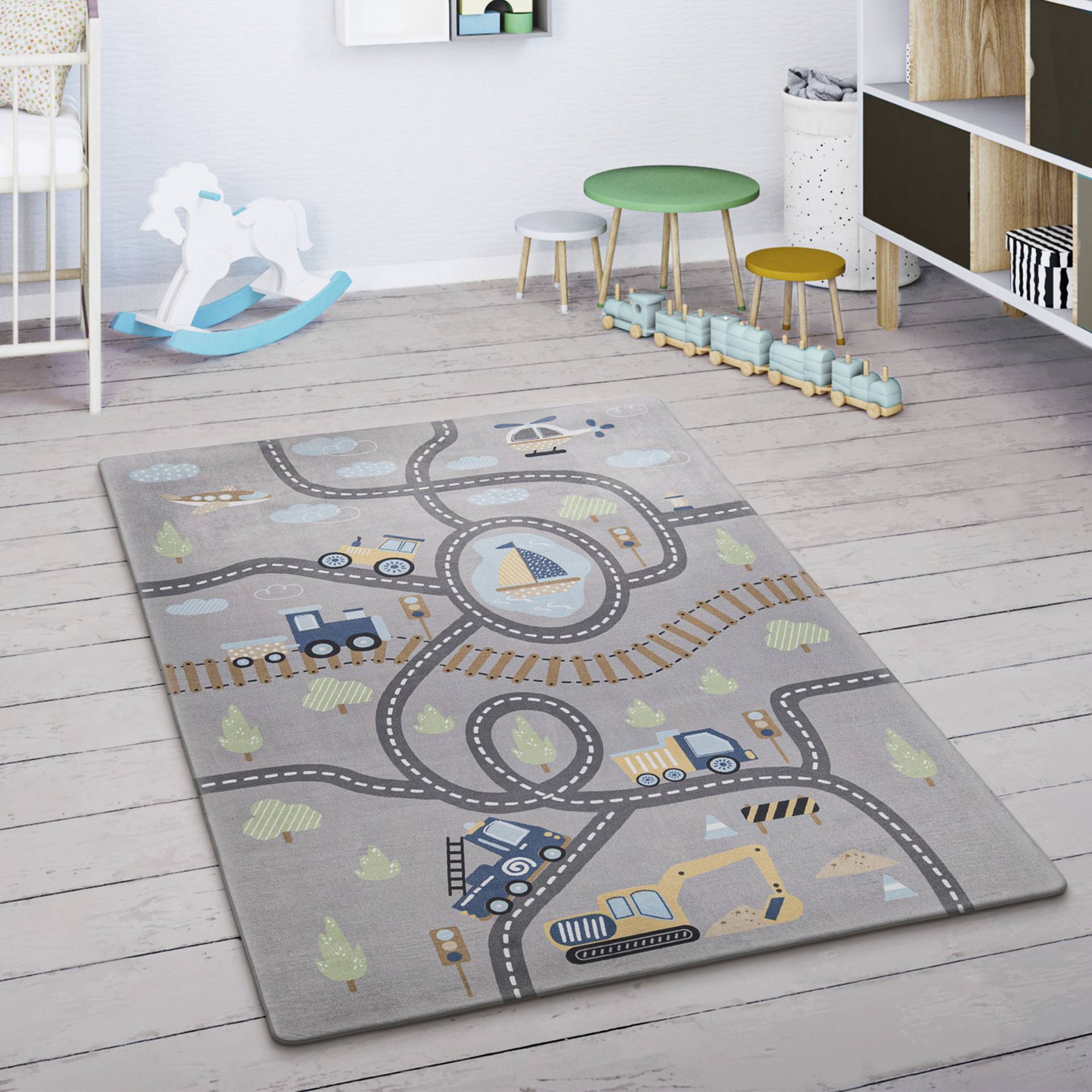 Paco Home Kinderteppich »Chicos 562«, rechteckig, Flachgewebe, Strassen-Spiel-Teppich, Kinderzimmer von PACO HOME