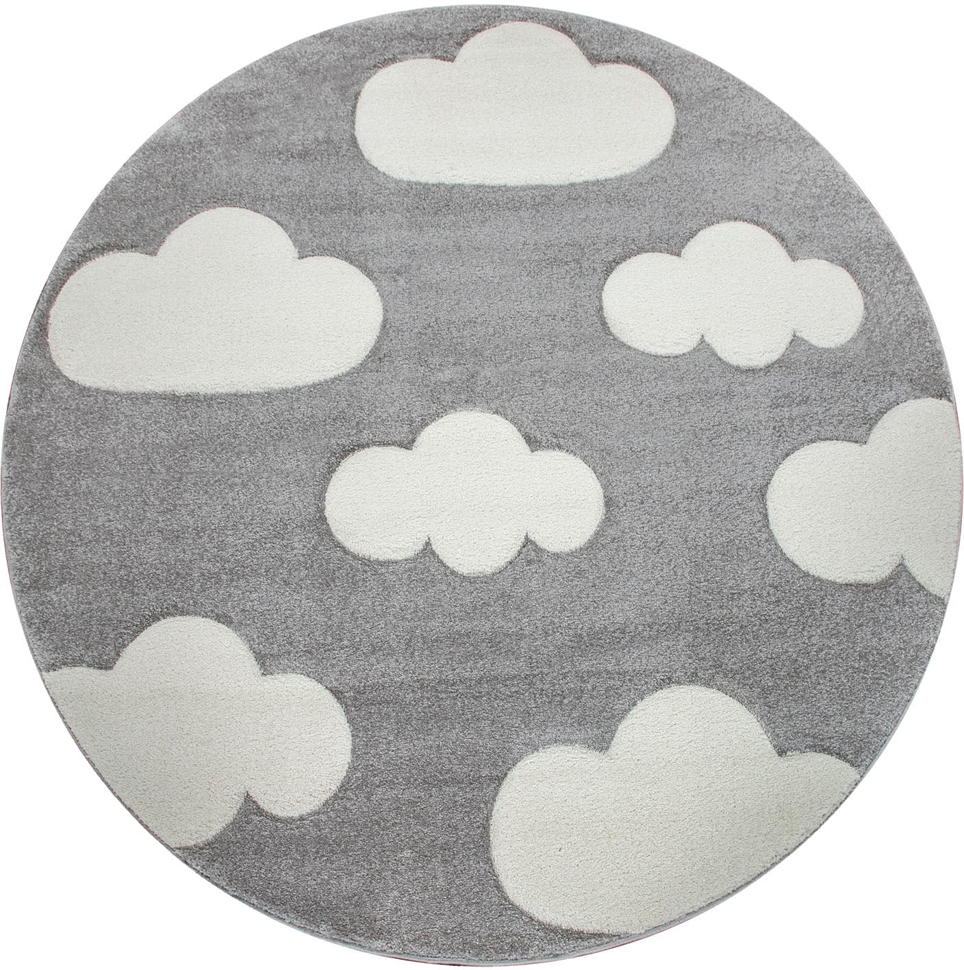 Paco Home Kinderteppich »Cosmo 342«, rund, 3D-Design, niedliches Wolken Motiv, Pastell-Farben, Kinderzimmer von PACO HOME