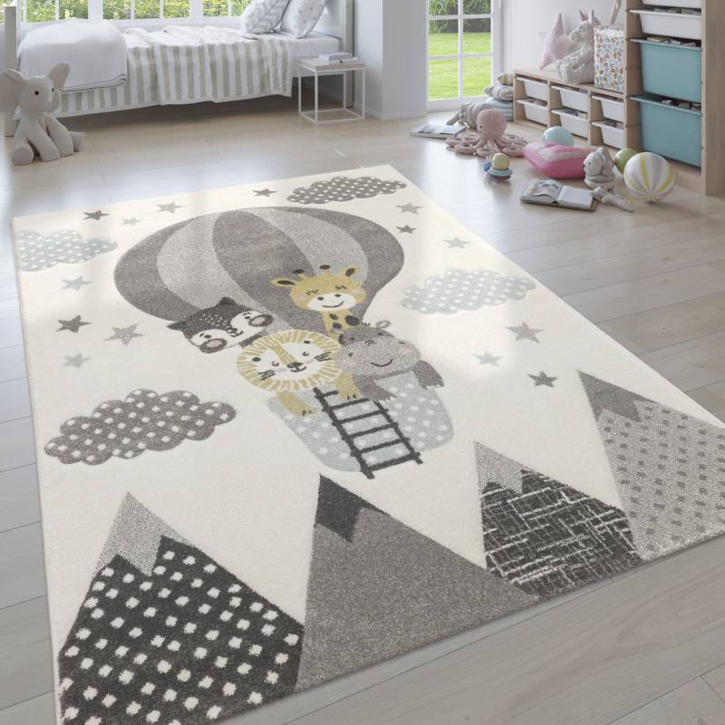 Paco Home Kinderteppich »Cosmo 343«, rechteckig, 12 mm Höhe, 3D-Design, niedliches Tier Motiv, Pastell-Farben, Kinderzimmer von PACO HOME