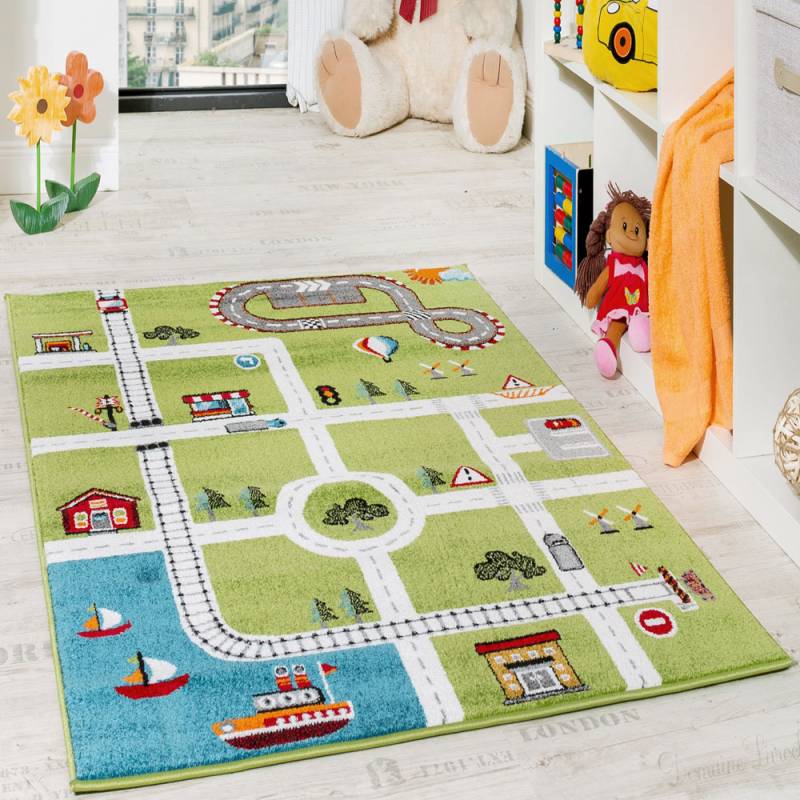 Paco Home Kinderteppich »ECE Strasse 994«, rechteckig, 14 mm Höhe, Kurzflor, Strassen-Spiel-Teppich, Kinderzimmer von PACO HOME