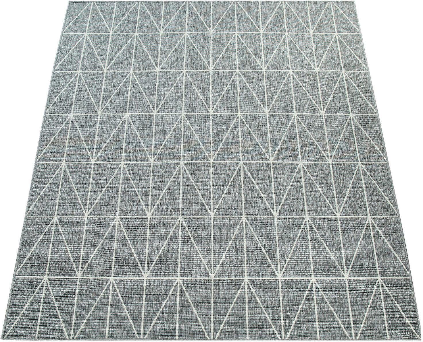 Paco Home Teppich »Brugge 224«, rechteckig, Flachgewebe, modernes gemetrisches Muster, In- und Outdoor geeignet von PACO HOME
