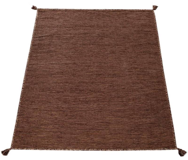 Paco Home Teppich »Kilim 210«, rechteckig, Handgwebt, Flachgewebe, reine Baumwolle, handgewebt, Uni Farben von PACO HOME