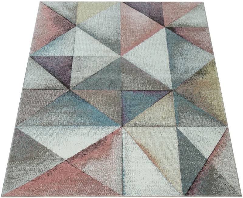 Paco Home Teppich »Kosy 513«, rechteckig, Kurzflor, buntes geometrisches Design, Pastell-Farben von PACO HOME