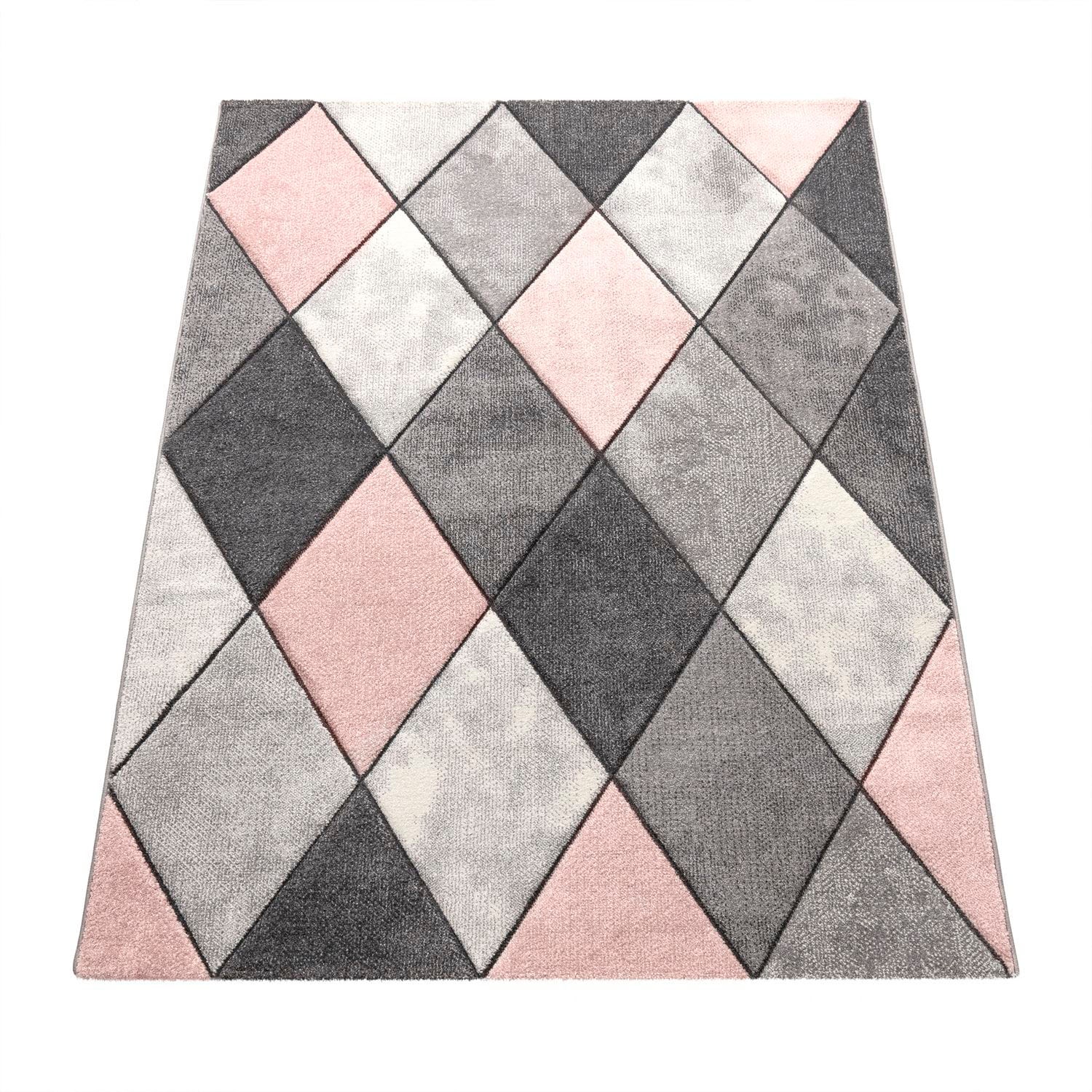 Paco Home Teppich »Lara 238«, rechteckig, Kurzflor, Pastell-Farben, handgefertigter Konturenschnitt von PACO HOME