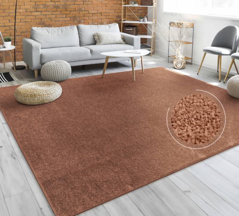 Paco Home Teppich »Porto 890«, rechteckig, 13 mm Höhe, Kurzflor, Uni-Farben, ideal im Wohnzimmer & Schlafzimmer von PACO HOME