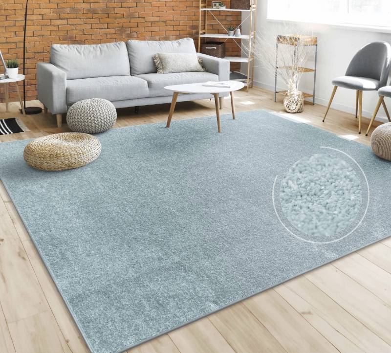 Paco Home Teppich »Porto 890«, rechteckig, 13 mm Höhe, Kurzflor, Uni-Farben, ideal im Wohnzimmer & Schlafzimmer von PACO HOME