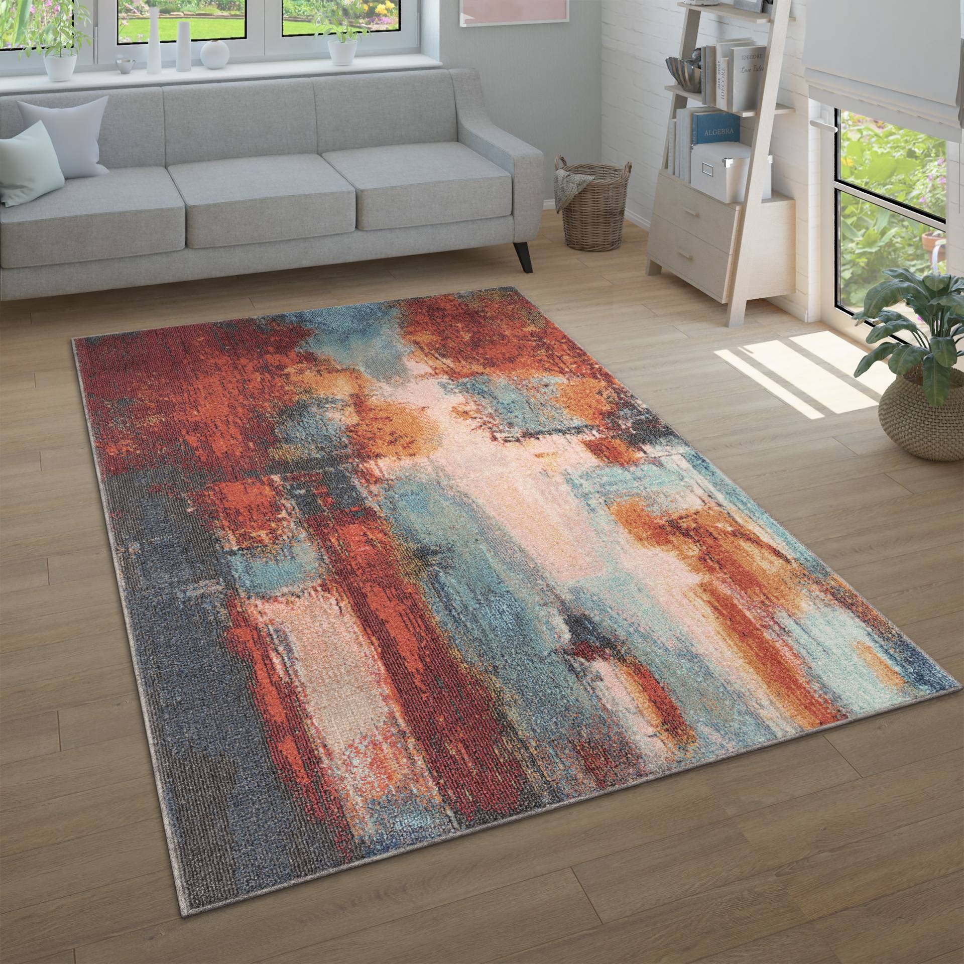 Paco Home Teppich »Ryan 931«, rechteckig, Kurzflor, modernes abstraktes Design, Wohnzimmer, Schlafzimmer von PACO HOME
