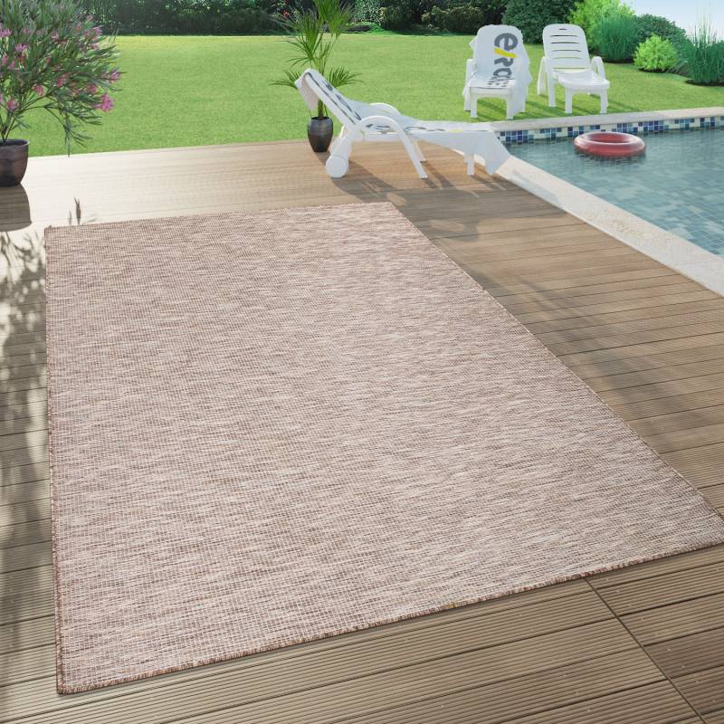 Paco Home Teppich »Sonset«, rechteckig, 4 mm Höhe, Flachgewebe, meliert, In- und Outdoor geeignet, Wohnzimmer von PACO HOME