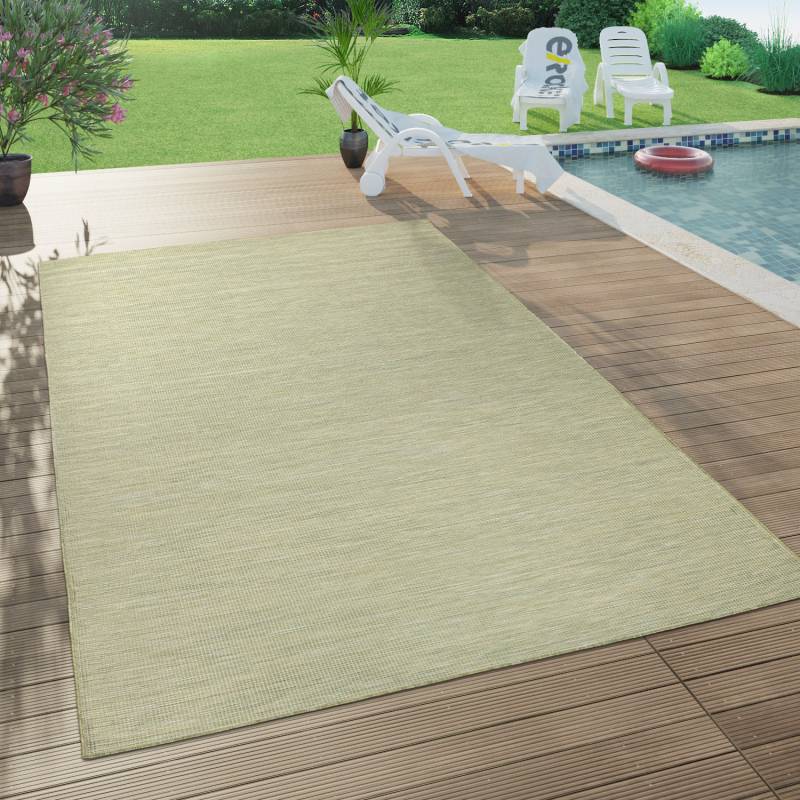 Paco Home Teppich »Sonset«, rechteckig, 4 mm Höhe, Flachgewebe, meliert, In- und Outdoor geeignet, Wohnzimmer von PACO HOME