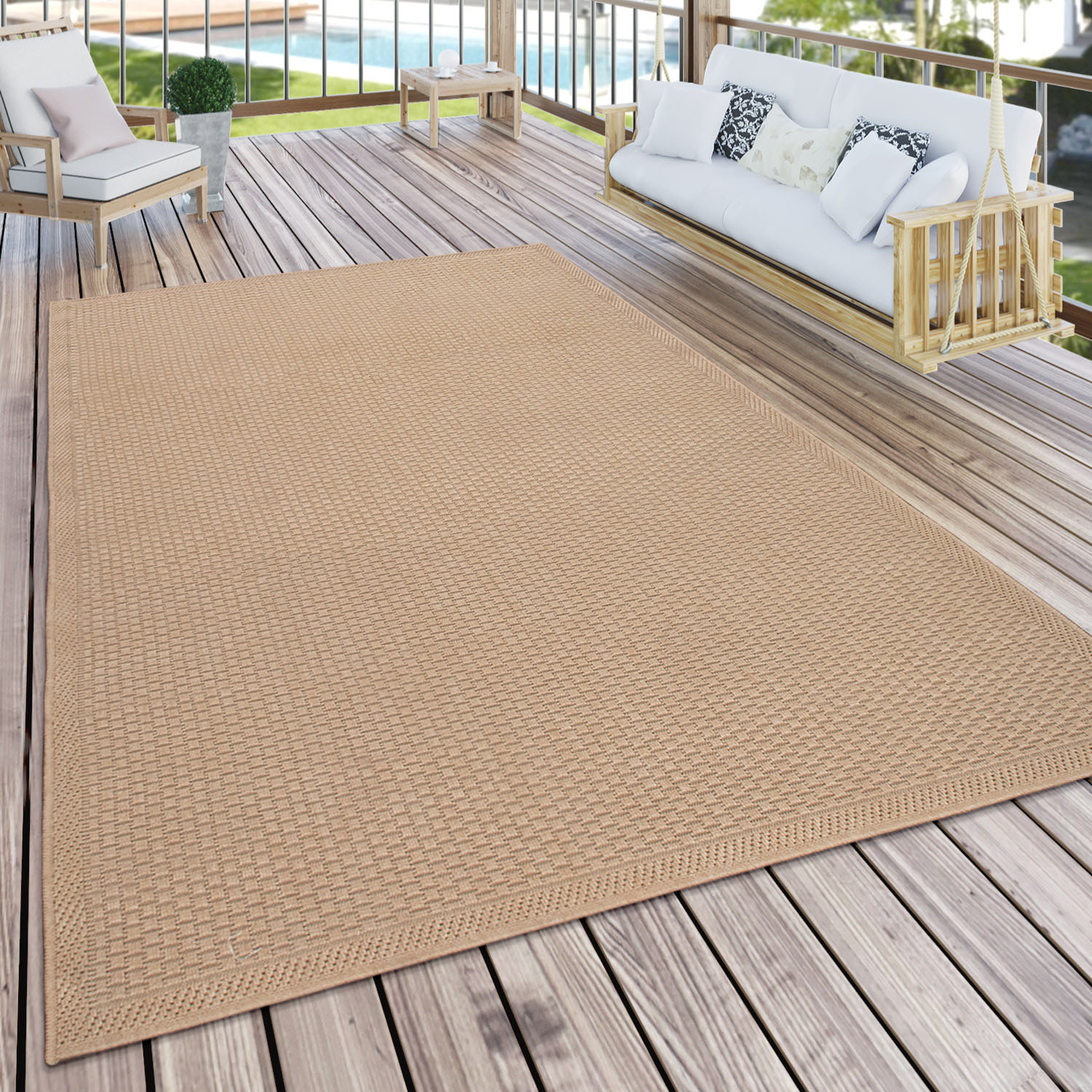 Paco Home Teppich »Timber 125«, rechteckig, Flachgewebe, Sisal Optik, auch als Läufer, In- und Outdoor geeignet von PACO HOME