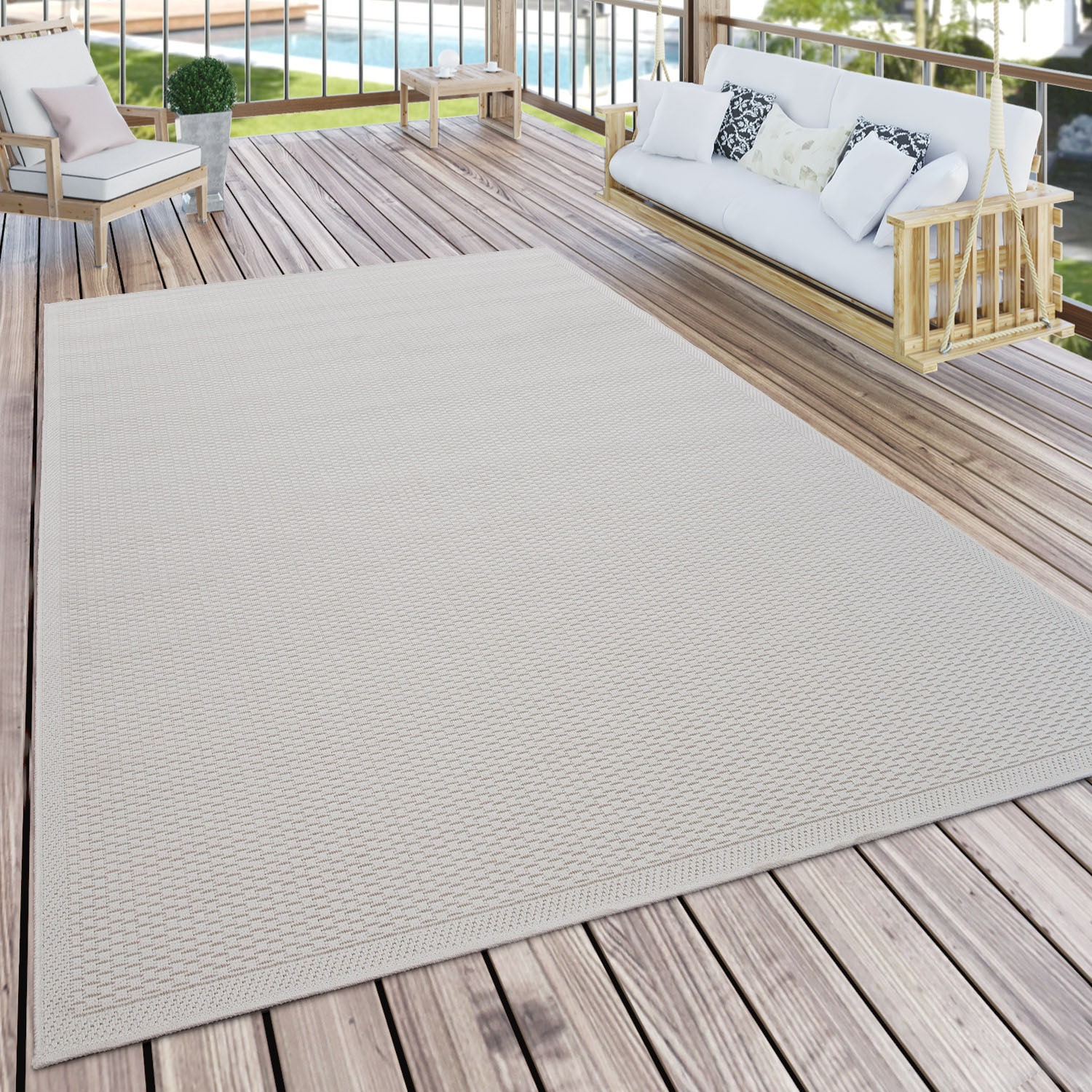 Paco Home Teppich »Timber 125«, rechteckig, Flachgewebe, Sisal Optik, auch als Läufer, In- und Outdoor geeignet von PACO HOME