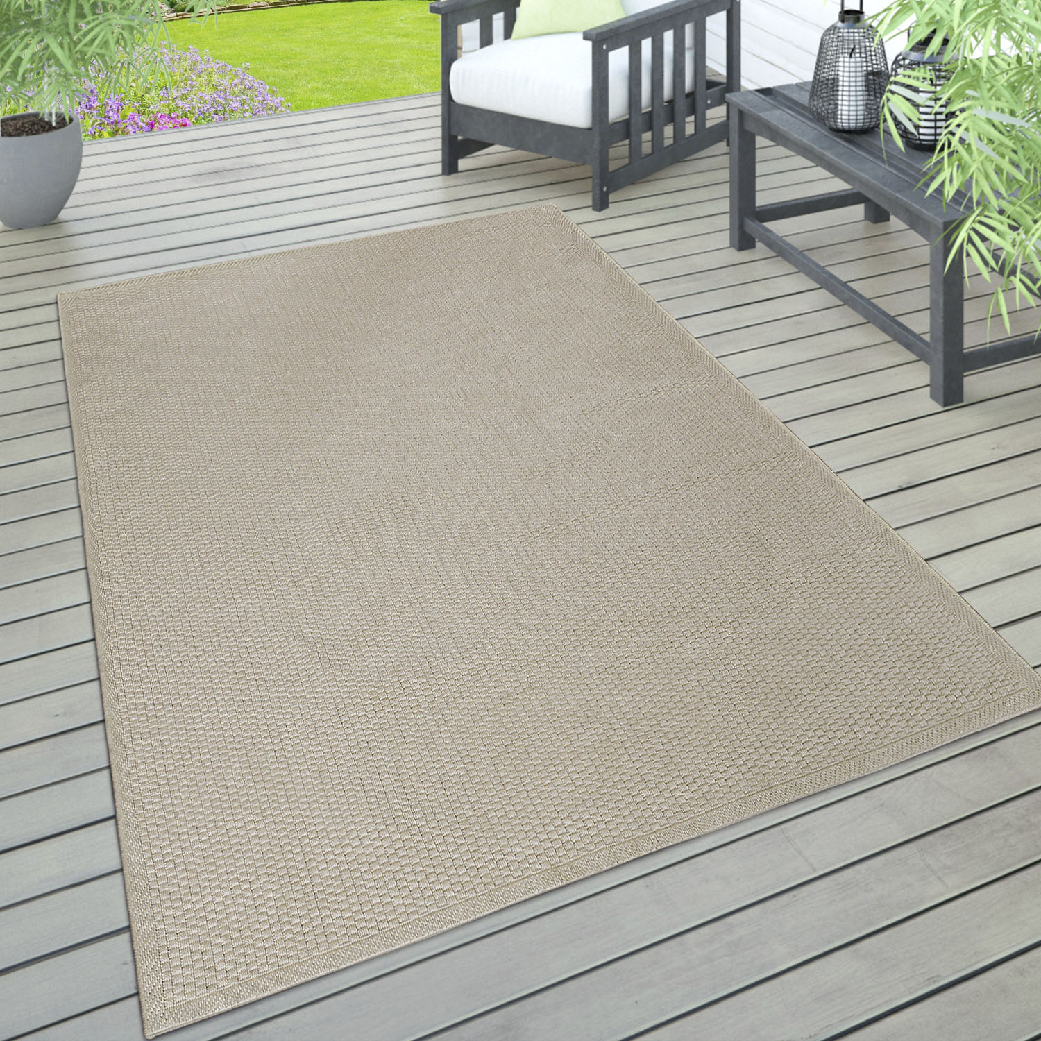 Paco Home Teppich »Timber 125«, rechteckig, Flachgewebe, Sisal Optik, auch als Läufer, In- und Outdoor geeignet von PACO HOME