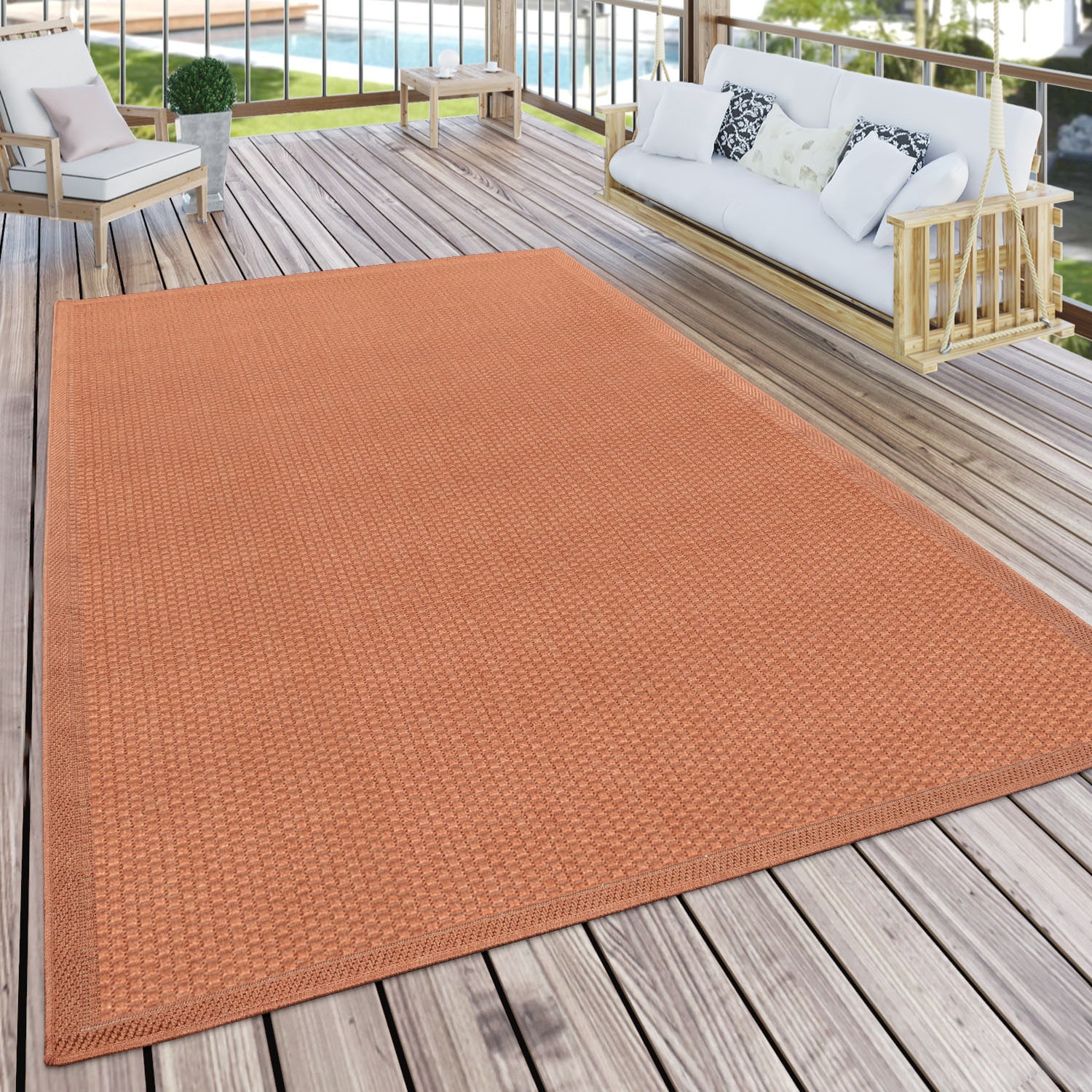 Paco Home Teppich »Timber 125«, rechteckig, 4 mm Höhe, Flachgewebe, Sisal Optik, auch als Läufer, In- und Outdoor geeignet von PACO HOME