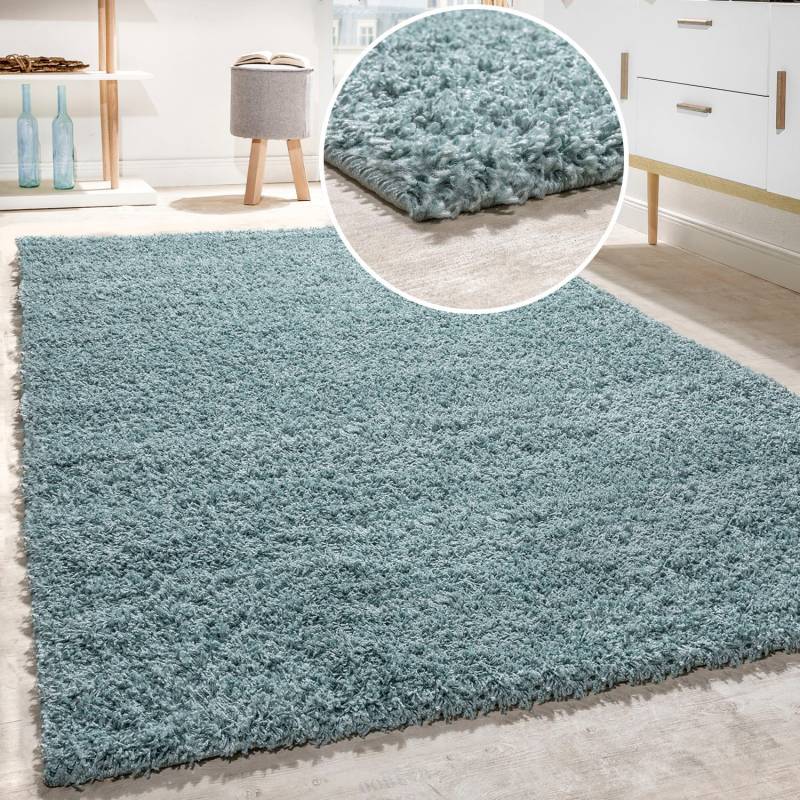 Paco Home Teppich »Twister 500«, rechteckig, 44 mm Höhe, Uni Hochflor Shaggy mit hoher Fadendichte von PACO HOME