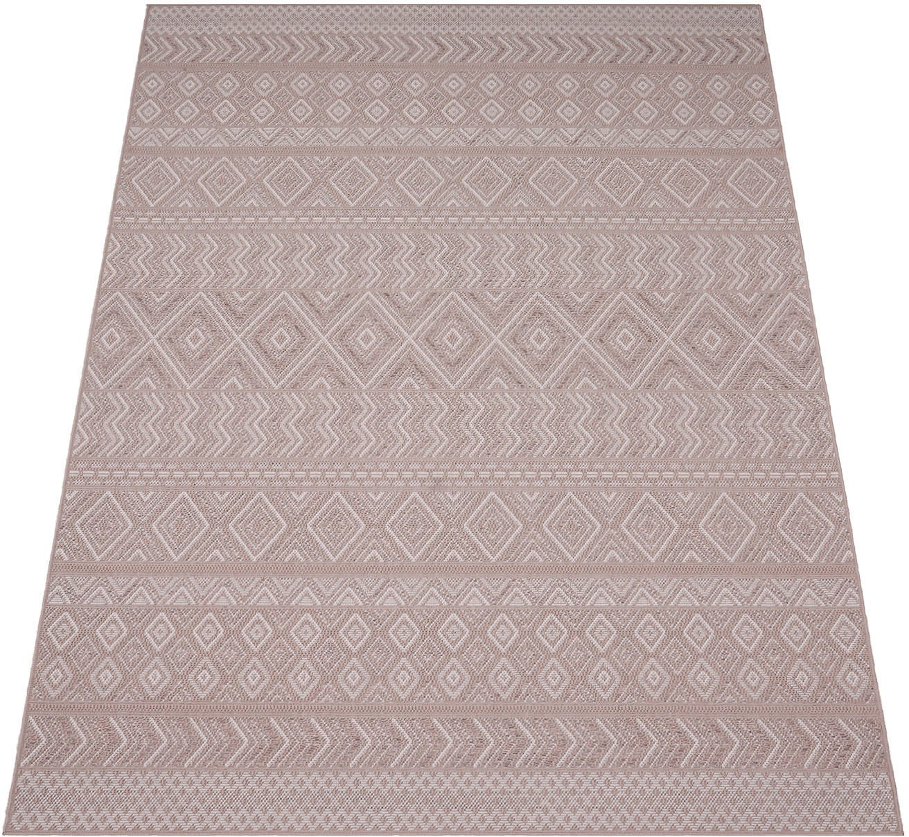 Paco Home Teppich »Vermont 190«, rechteckig, Flachgewebe, modernes Design mit Rauten, gesteift, Outdoor geeignet von PACO HOME