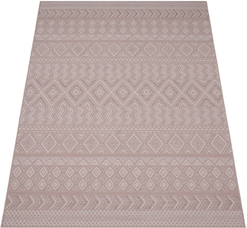 Paco Home Teppich »Vermont 190«, rechteckig, 4 mm Höhe, Flachgewebe, modernes Design mit Rauten, gesteift, Outdoor geeignet von PACO HOME