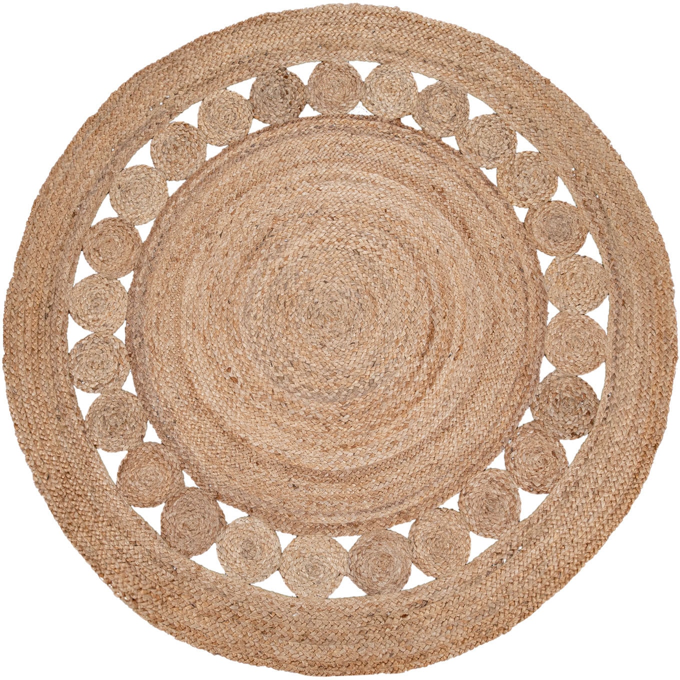 Paco Home Teppich »Viborg 593«, rund, 13 mm Höhe, Jute, Modern, Boho, Ethno, Handgefertigter Natur-Teppich Paco Home Teppich »Viborg 593«, rund, 13 mm Höhe, Jute, Modern, Boho, Ethno, Handgefertigter Natur-Teppich von PACO HOME