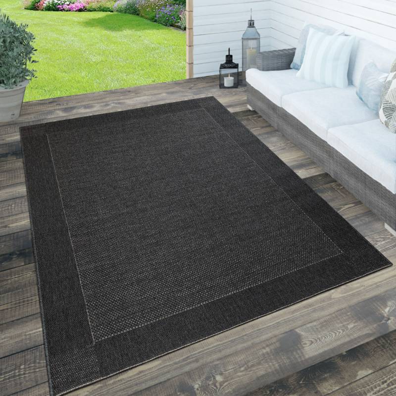 Paco Home Teppich »Waregem 621«, rechteckig, 4 mm Höhe, Flachgewebe, meliert, mit Bordüre, Outdoor geeignet, Wohnzimmer von PACO HOME