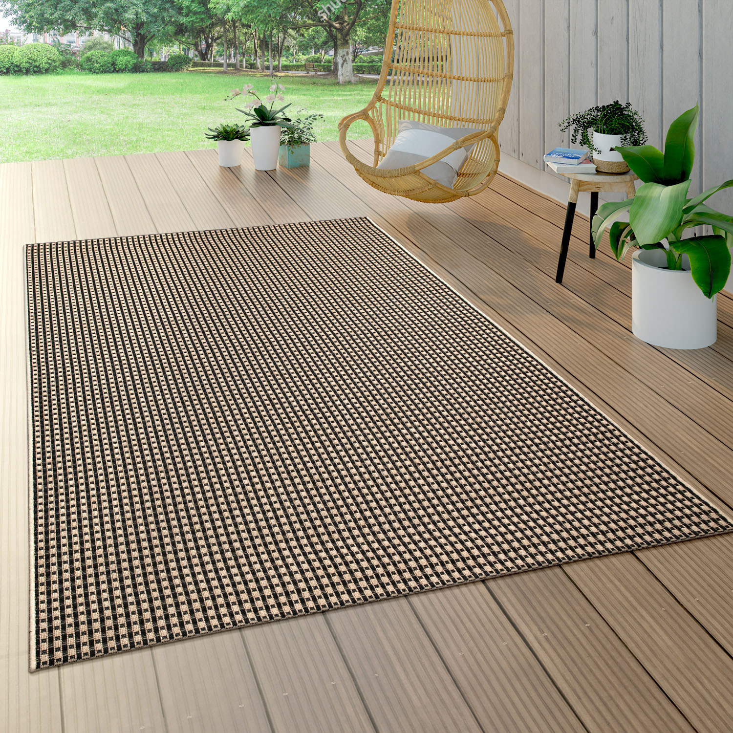 Paco Home Teppich »Waregem 622«, rechteckig, 4 mm Höhe, Flachgewebe, Sisal-Optik, In- und Outdoor geeignet, Wohnzimmer von PACO HOME