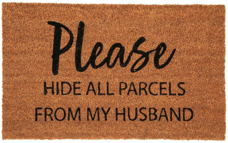 PAD Fussmatte »Please hide all Parcels 45 cm x 75 cm« von PAD