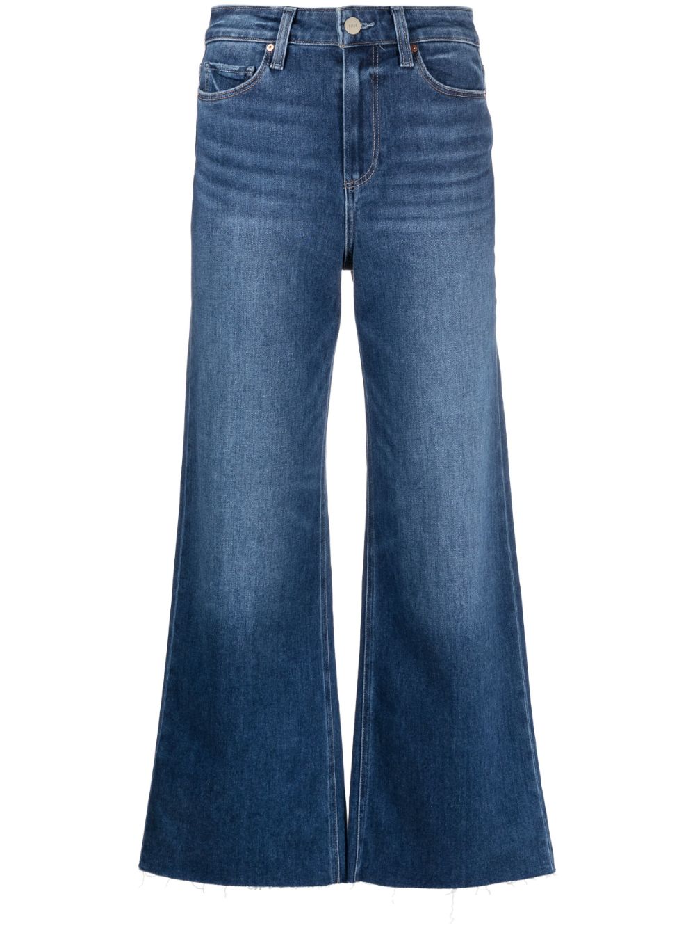 PAIGE Anessa cropped wide-leg jeans - Blue von PAIGE