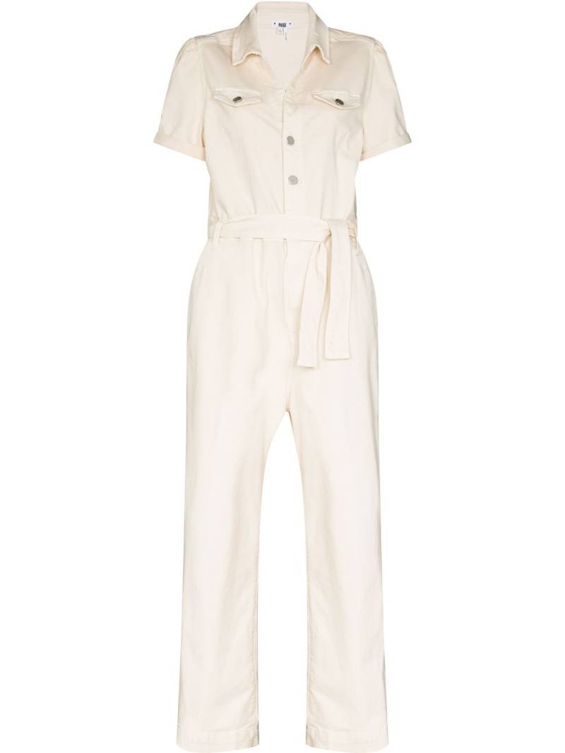 PAIGE Anessa short-sleeved jumpsuit - White von PAIGE