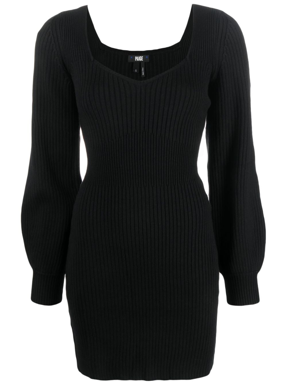 PAIGE Celie ribbed-knit minidress - Black von PAIGE