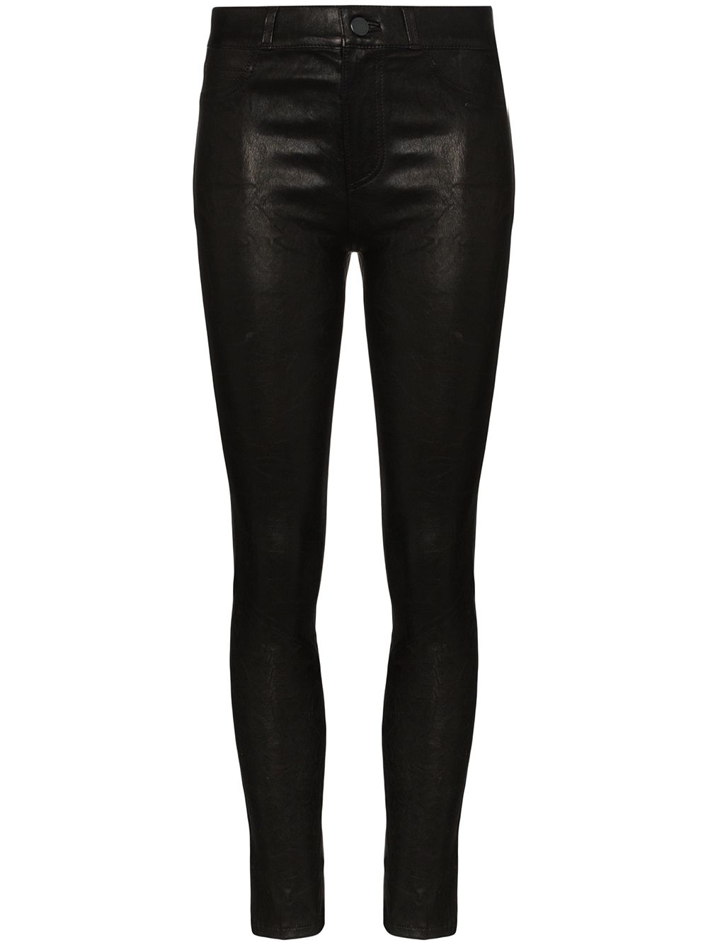 PAIGE Hoxton leather skinny trousers - Black von PAIGE