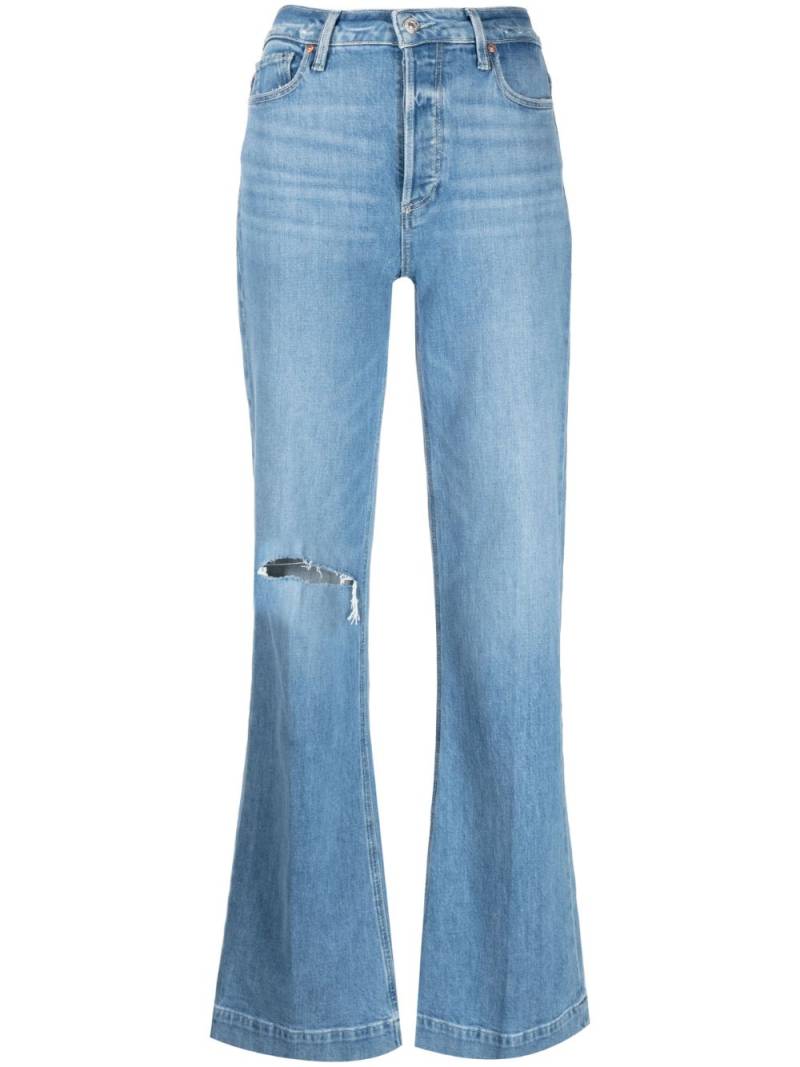 PAIGE Leenah ripped-detail bootcut jeans - Blue von PAIGE