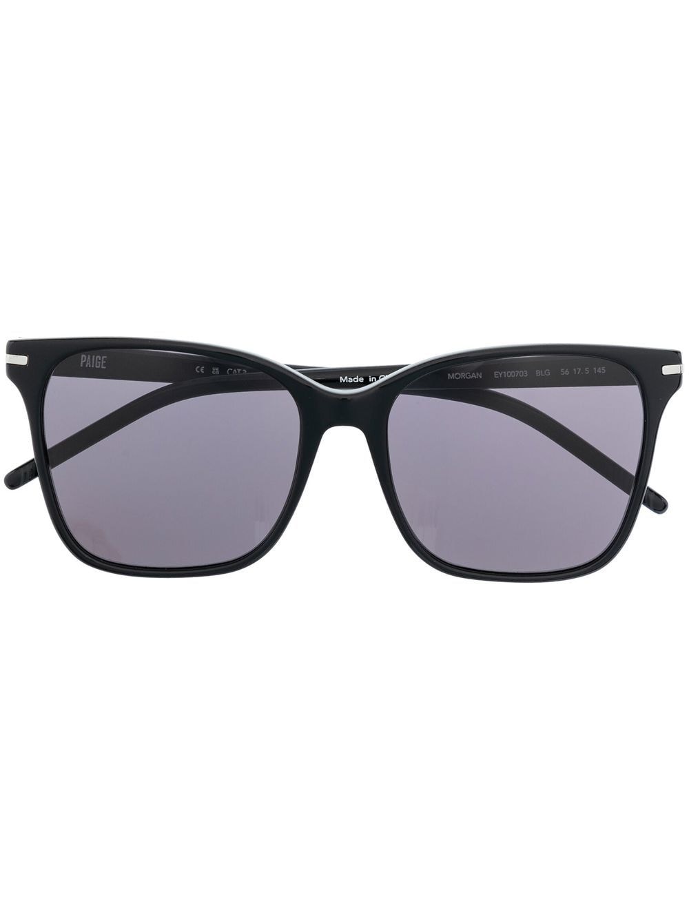 PAIGE Morgan oversized square-frame sunglasses - Black von PAIGE