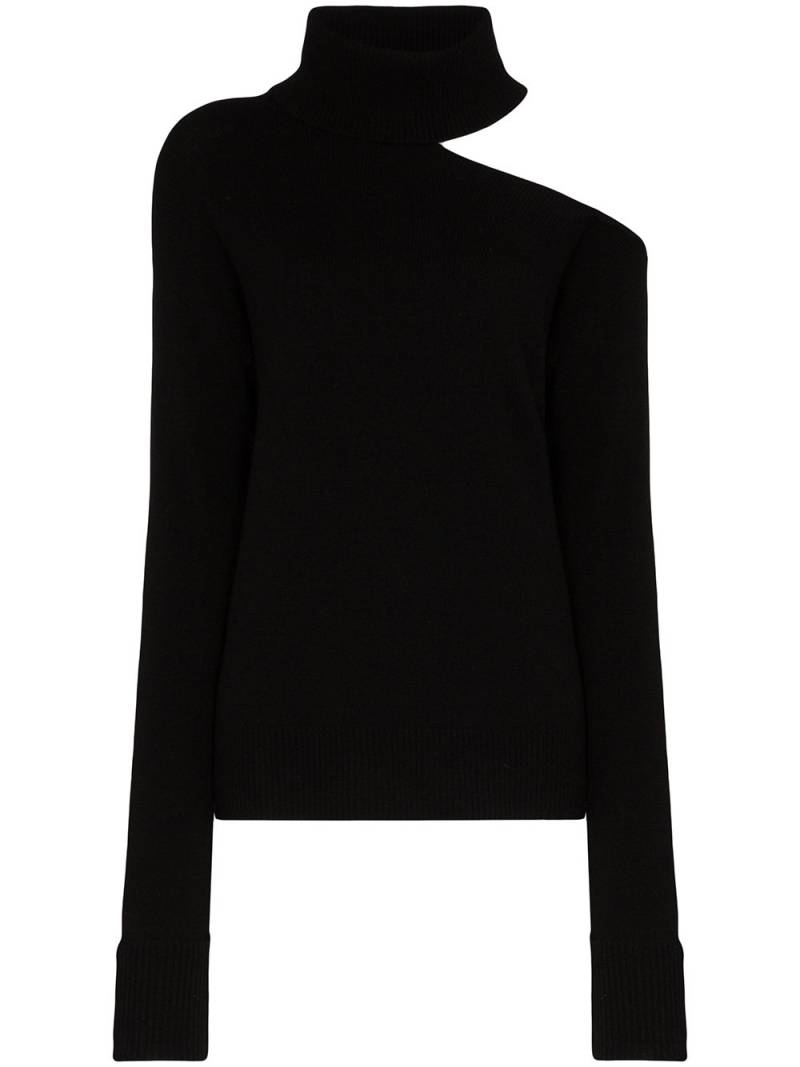 PAIGE Raundi cold-shoulder turtleneck sweater - Black von PAIGE