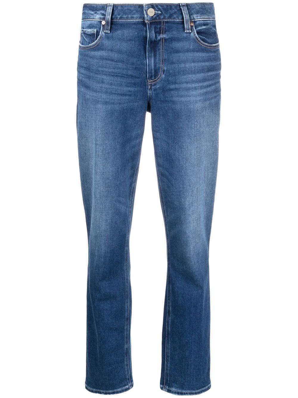 PAIGE cropped straight-leg jeans - Blue von PAIGE