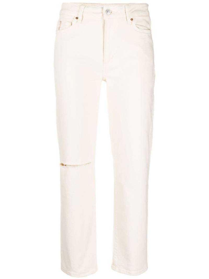 PAIGE distressed cropped jeans - Neutrals von PAIGE