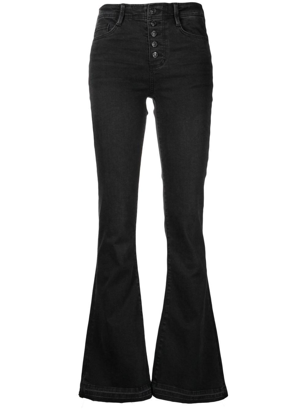 PAIGE high-rise flared jeans - Black von PAIGE